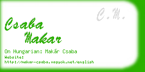 csaba makar business card